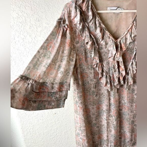 Coach 1941 Glam Rock The Prairie Floral Dress with Ruffles - Picture 6 of 12